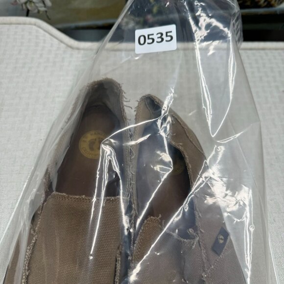 Hang Ten Mens Canvas Slip-On Loafers Size 13 Brown Frayed Casual Shoes - Picture 8 of 8